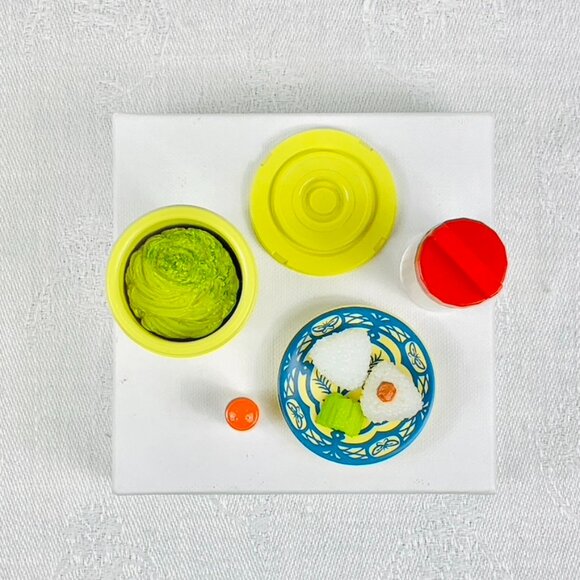 Re-Ment 2015 Grandpa Bachanchi Miniature: Pickles & Rice Balls Set (Box #5) - Picture 6 of 12